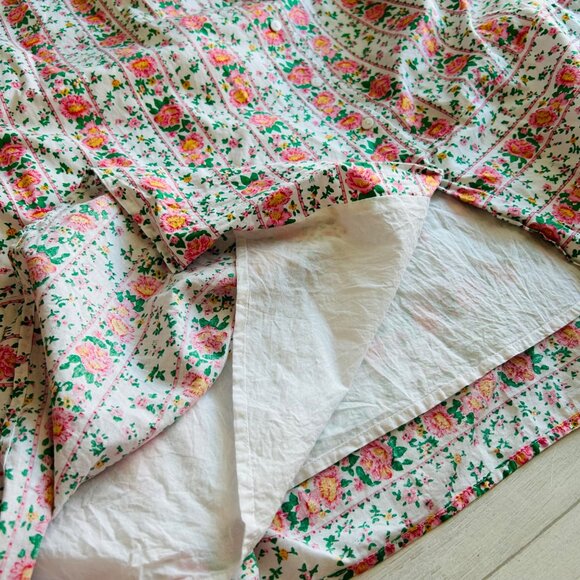 Tuckernuck by Hyacinth House Sz L Floral Lupine Bow Square Neck Midi Dress - Picture 13 of 16